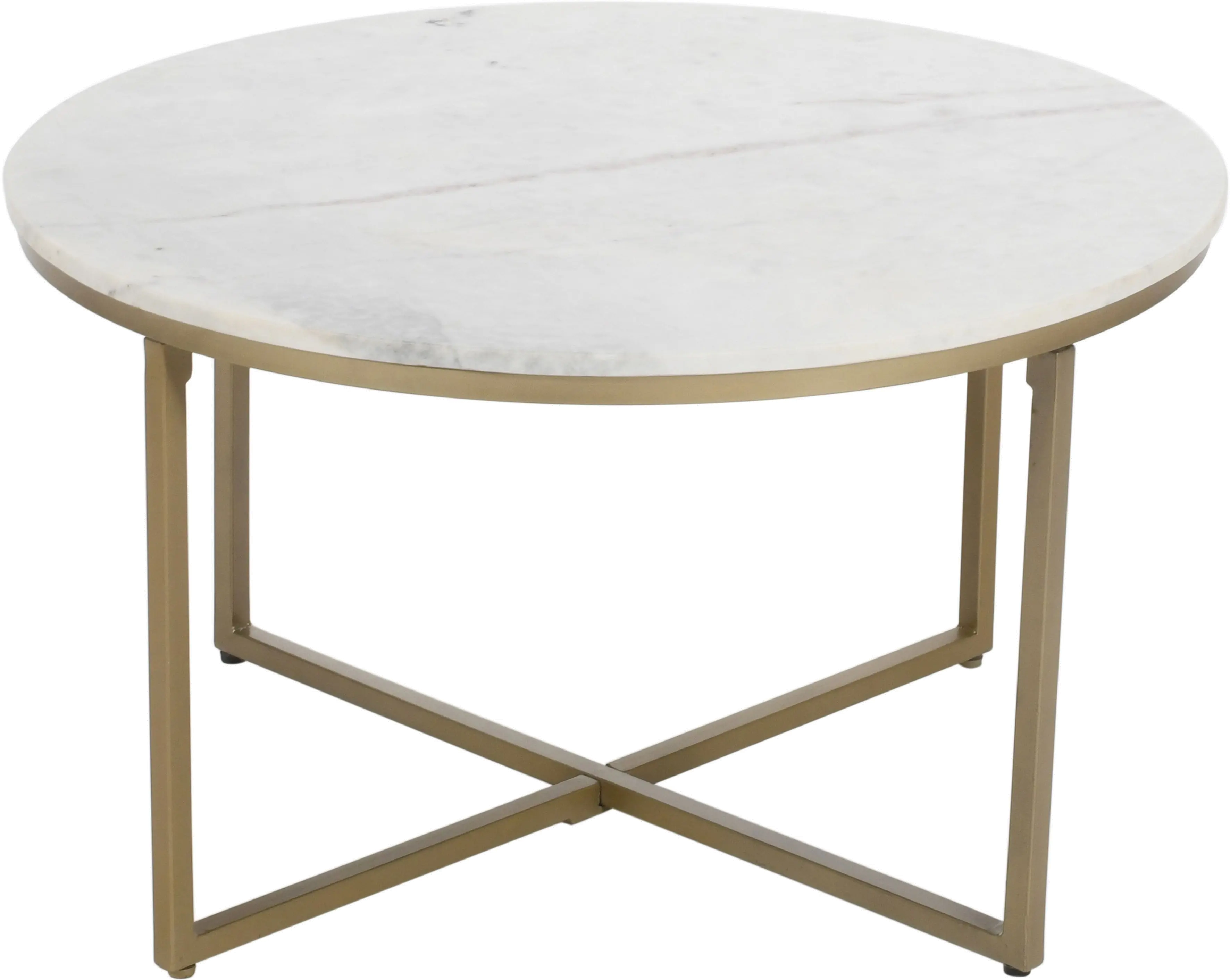 73324 Riley White Marble Round Coffee Table sku 73324