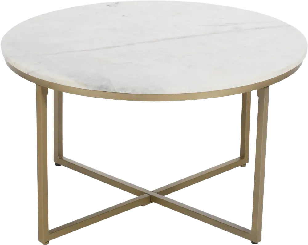 73324 Riley White Marble Round Coffee Table-1