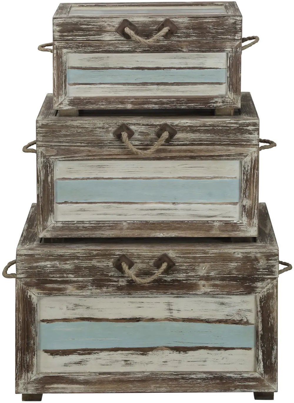 91743 Glory Coastal Style Nesting Trunks, Set of 3-1