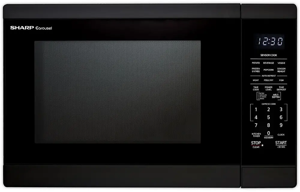 SMC1461HB Sharp 1.4 cu ft Countertop Microwave - Black-1