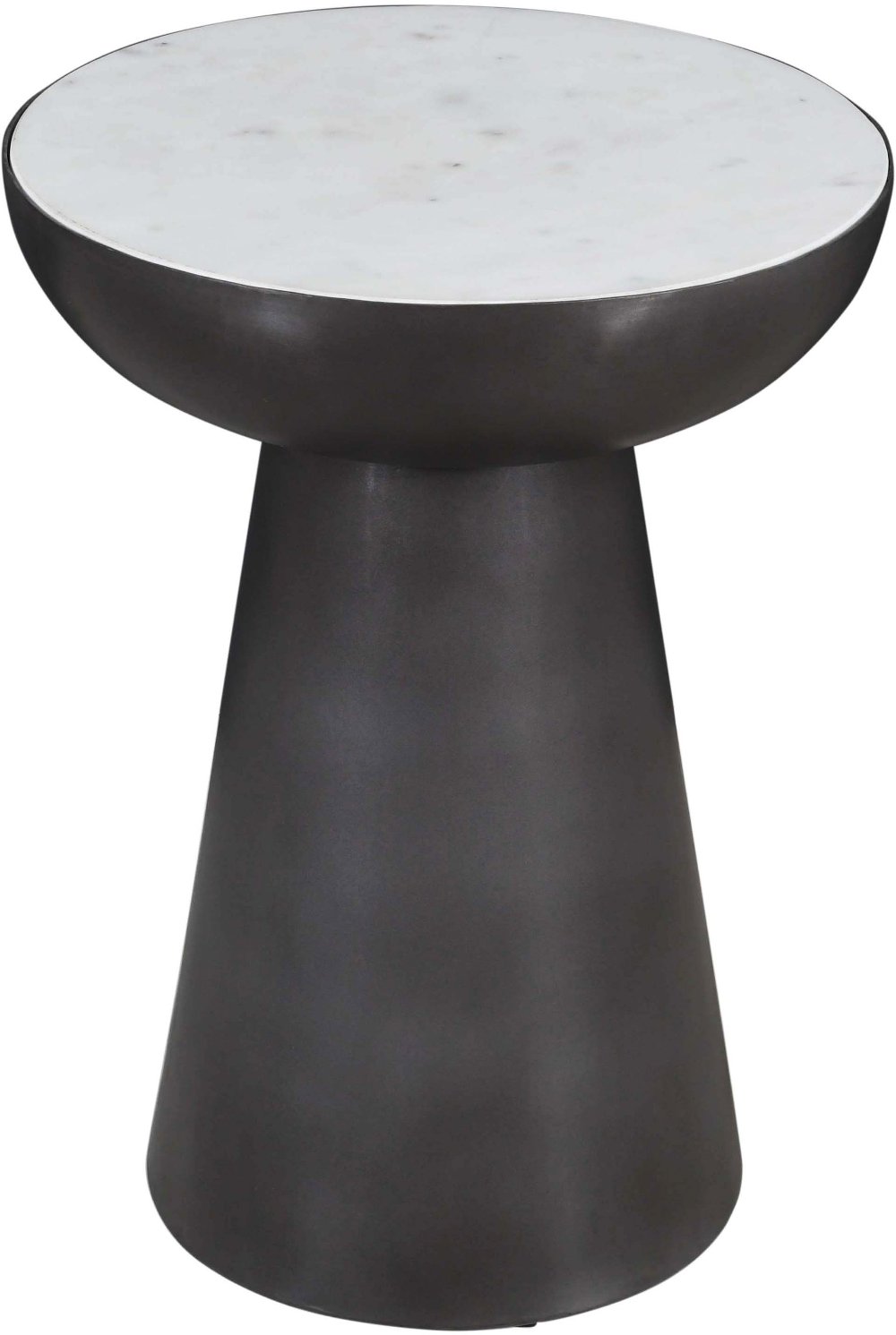 Circularity Black and White Chairside Table