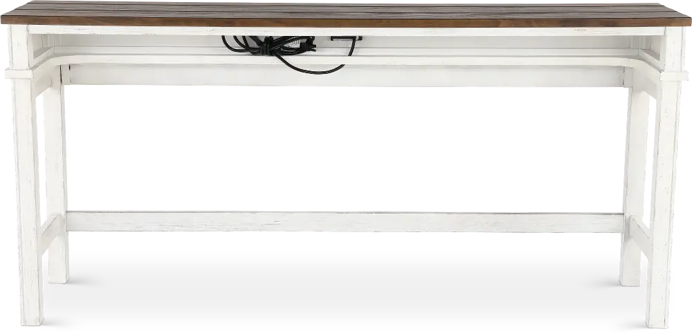237-OT7636 River Place White and Brown Sofa Table-1
