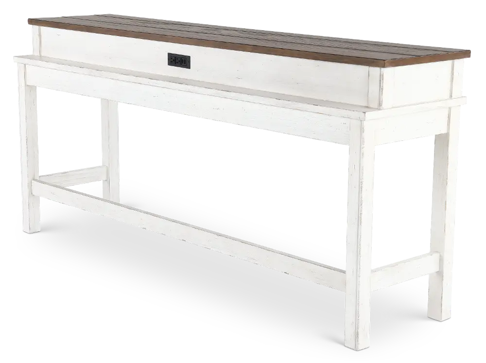 237-OT7636 River Place White and Brown Sofa Table-1