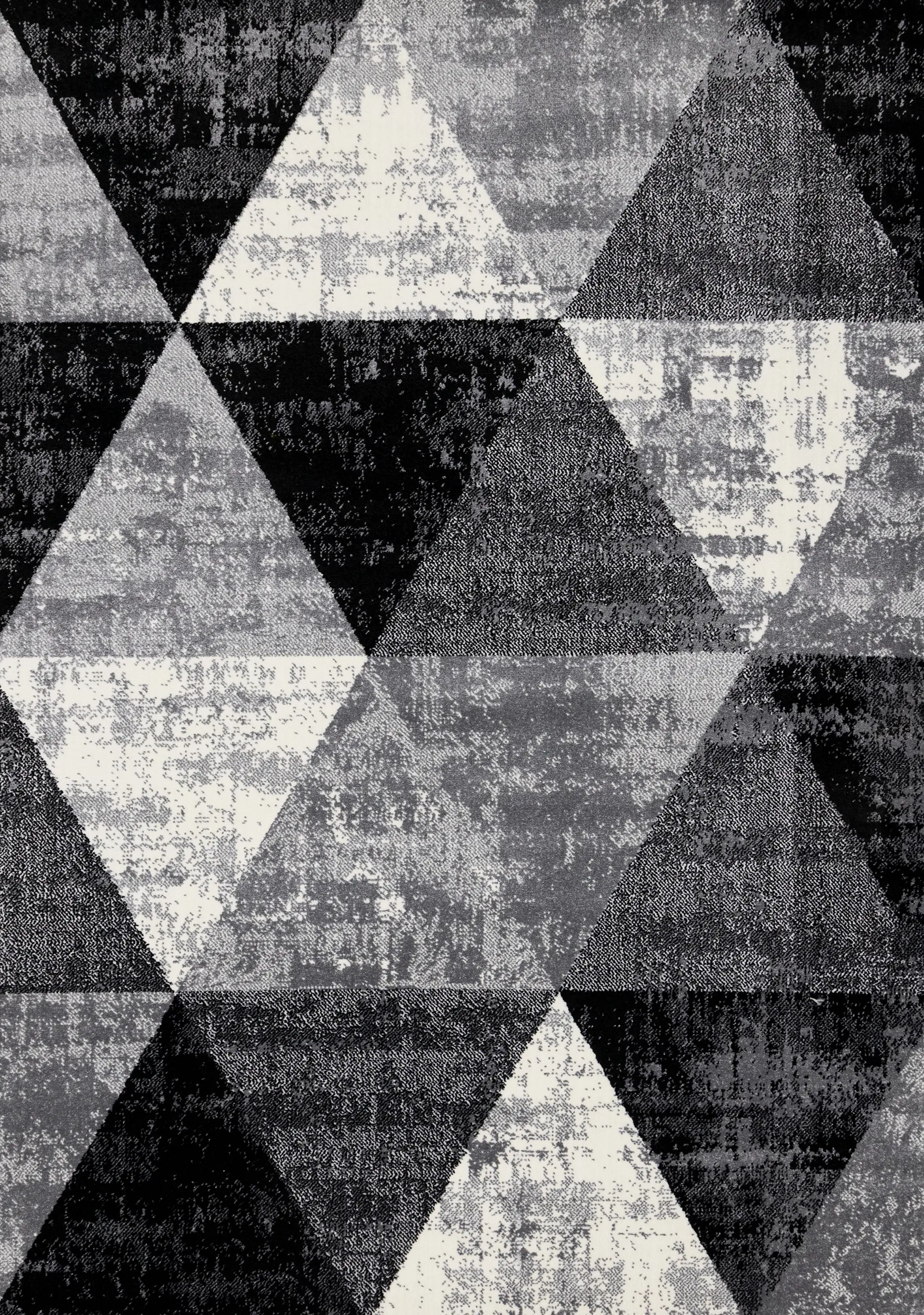 Century Black, White & Gray 4 x 6 Geometric Area Rug