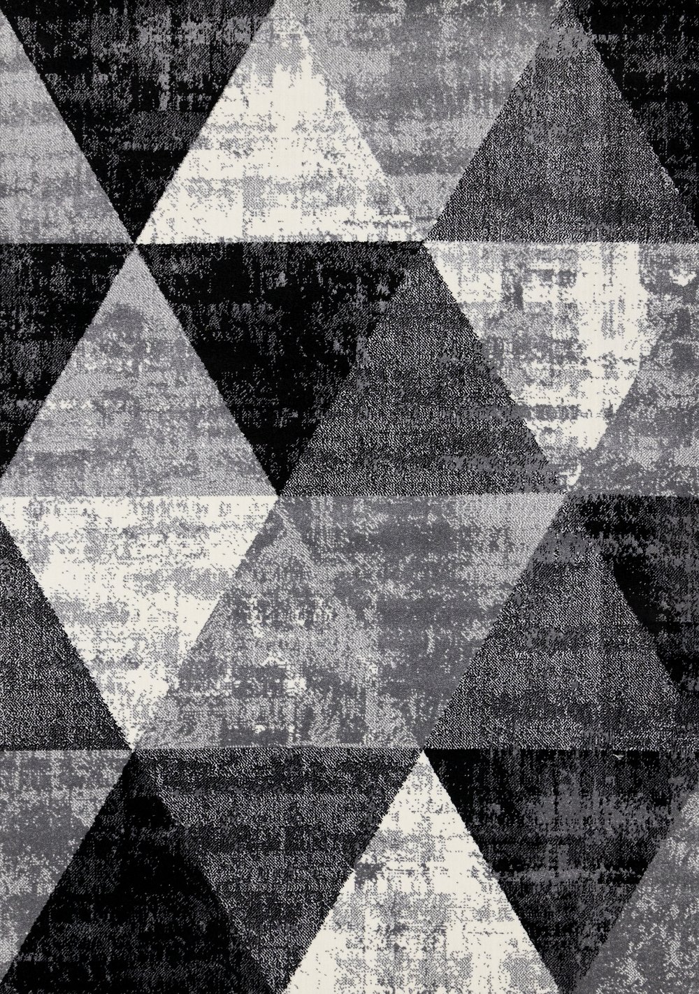 Century Black, White & Gray 7 x 10 Geometric Area Rug