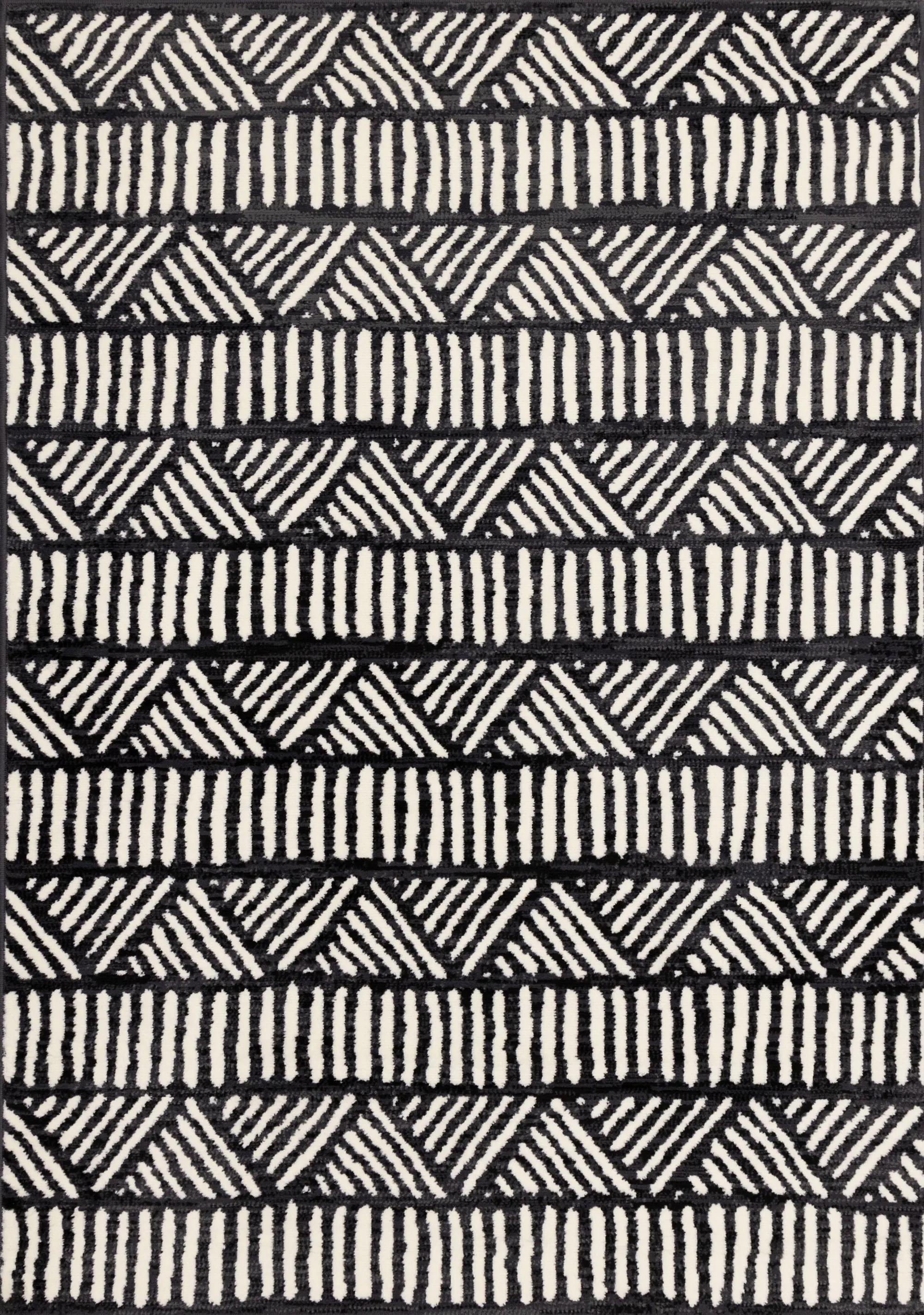 Faira Grey & White Tribal 4 x 6 Area Rug