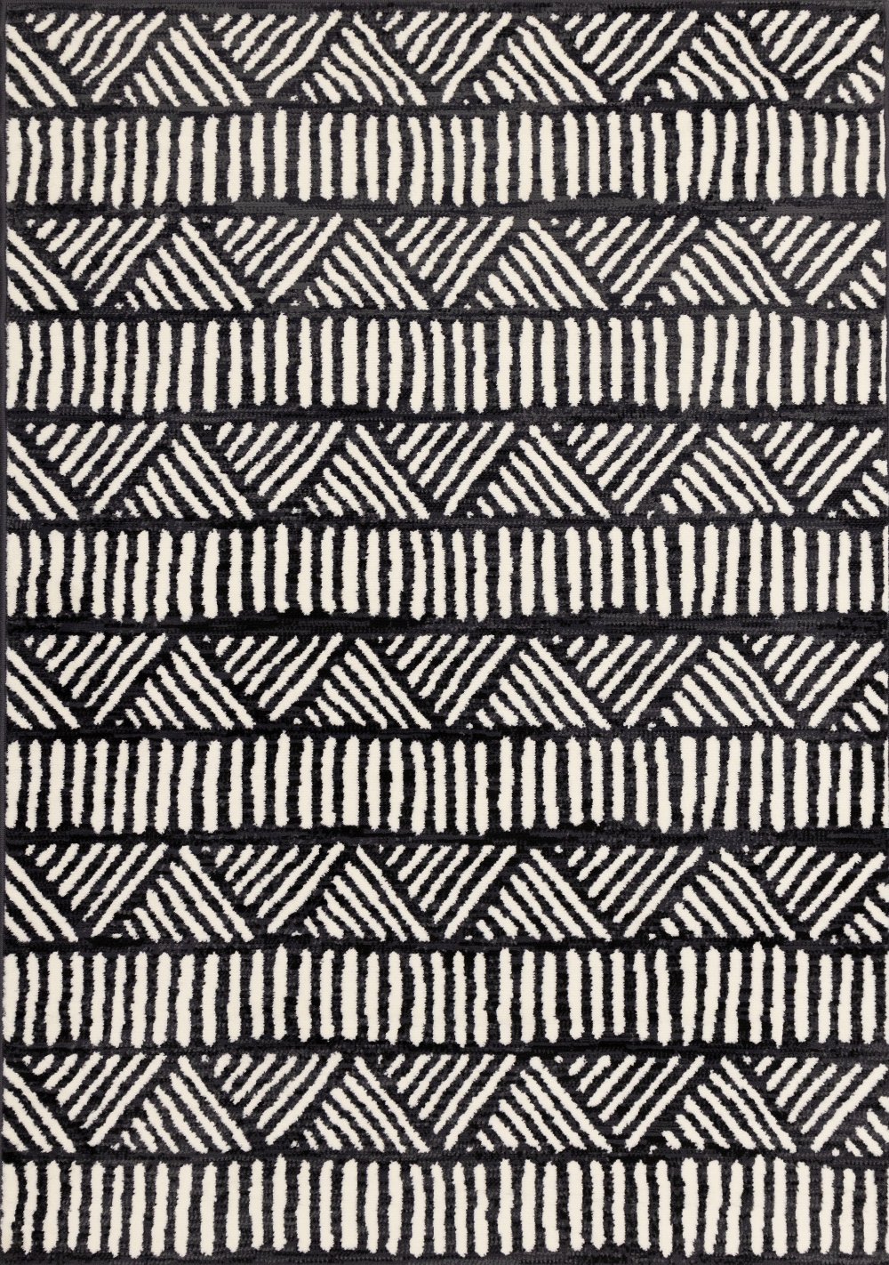 112934374 Faira Grey & White Tribal 4 x 6 Area Rug sku 112934374