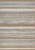 Trellis 5 x 7 Gray and Brown Striped Indoor-Outdoor Area Rug