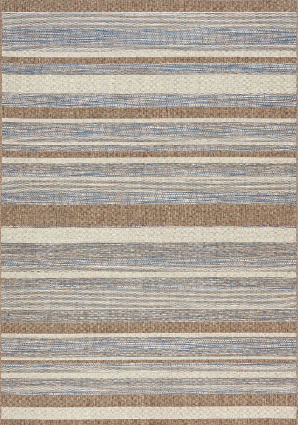 Trellis 6 x 9 Gray and Brown Striped Indoor-Outdoor Area Rug