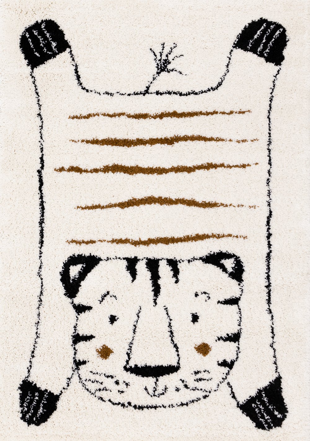 112934692 Kids 5 x 8 Cream & Black Tiger Rug sku 112934692