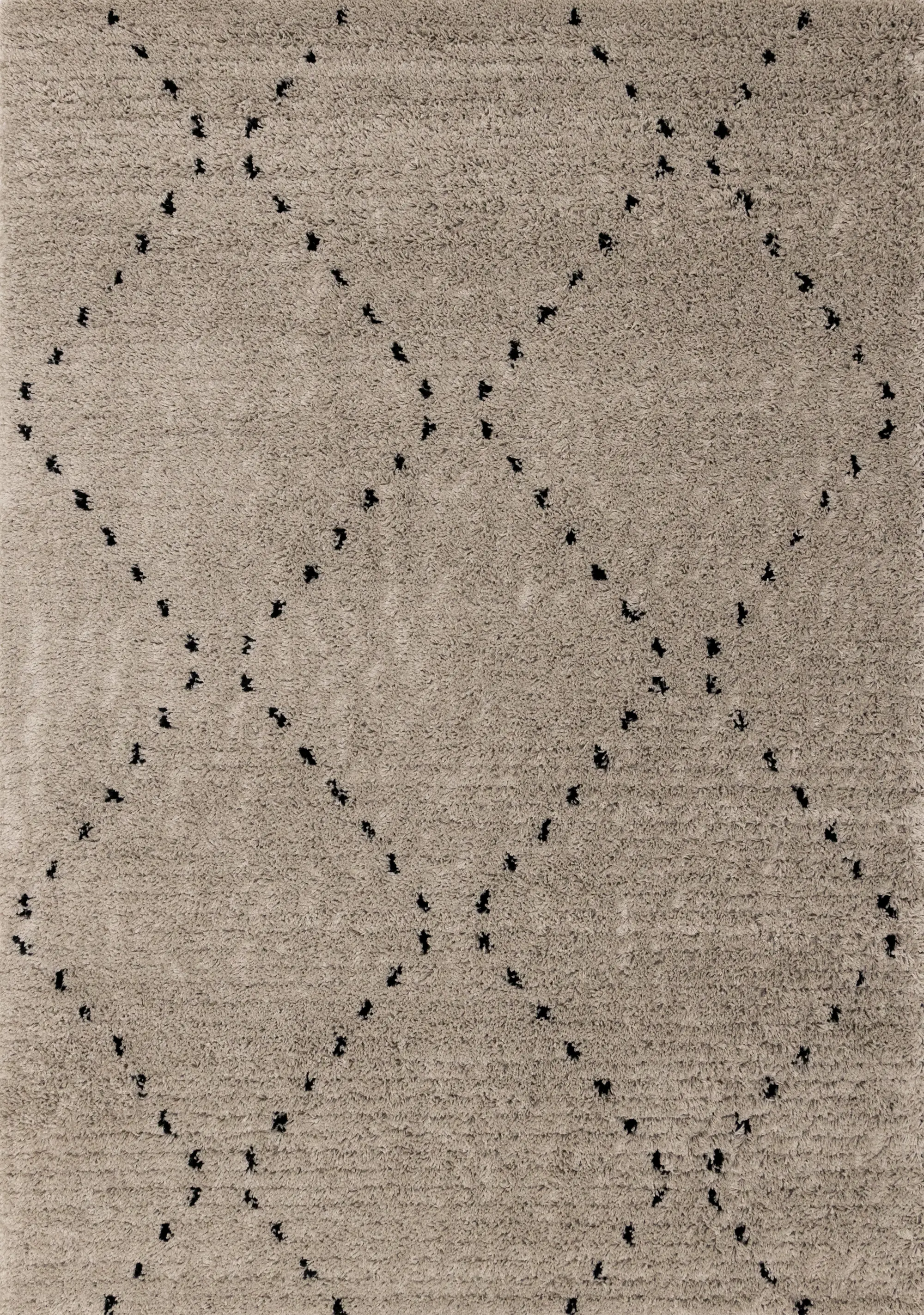 Rondo Beige Diamond Stitch 5 x 8 Shag Rug