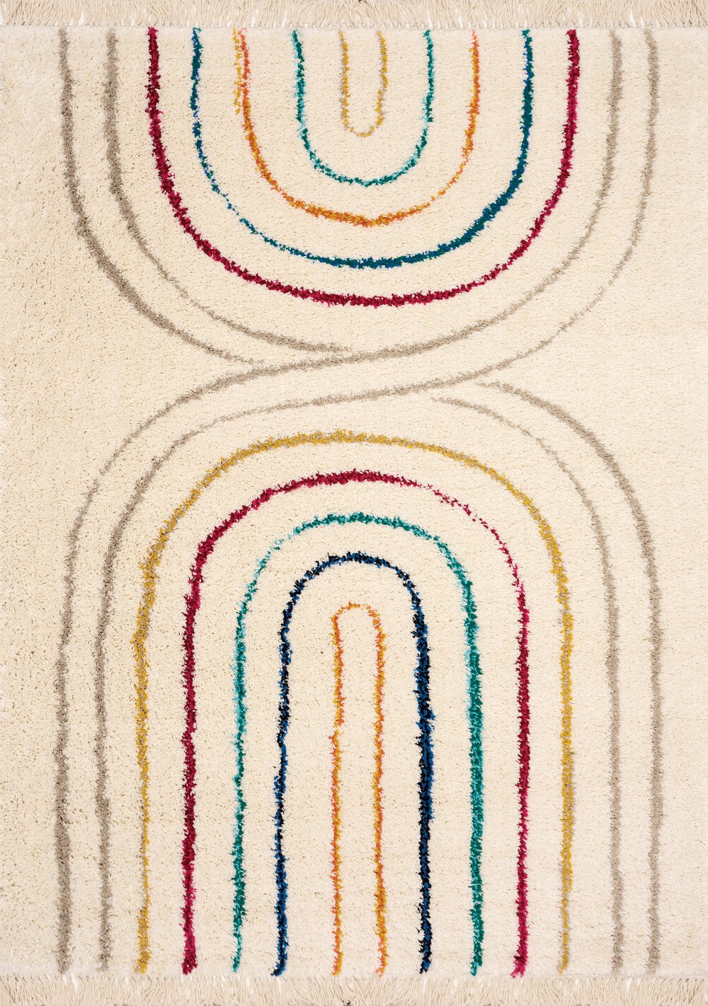 112934862 Bora Double Rainbow 5 x 8 Shag Rug sku 112934862