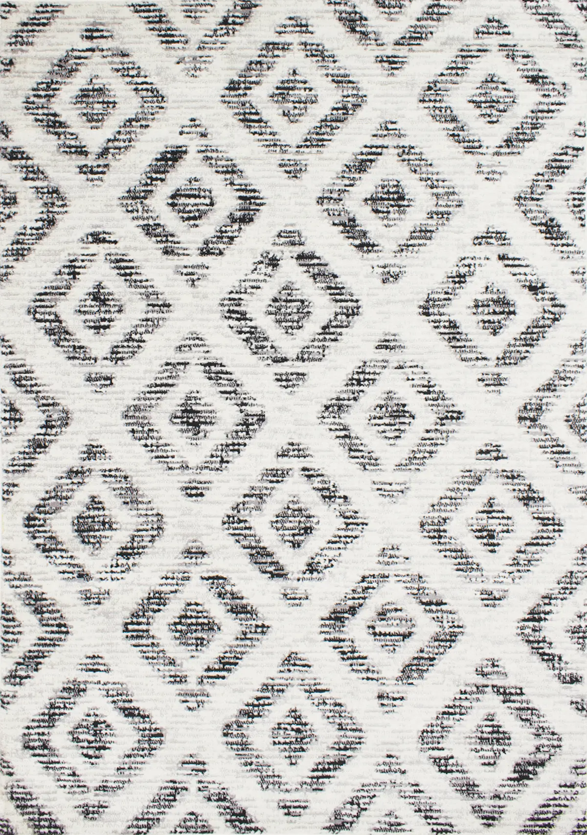 Merit Grey 5 x 8 Diamond Pattern Area Rug