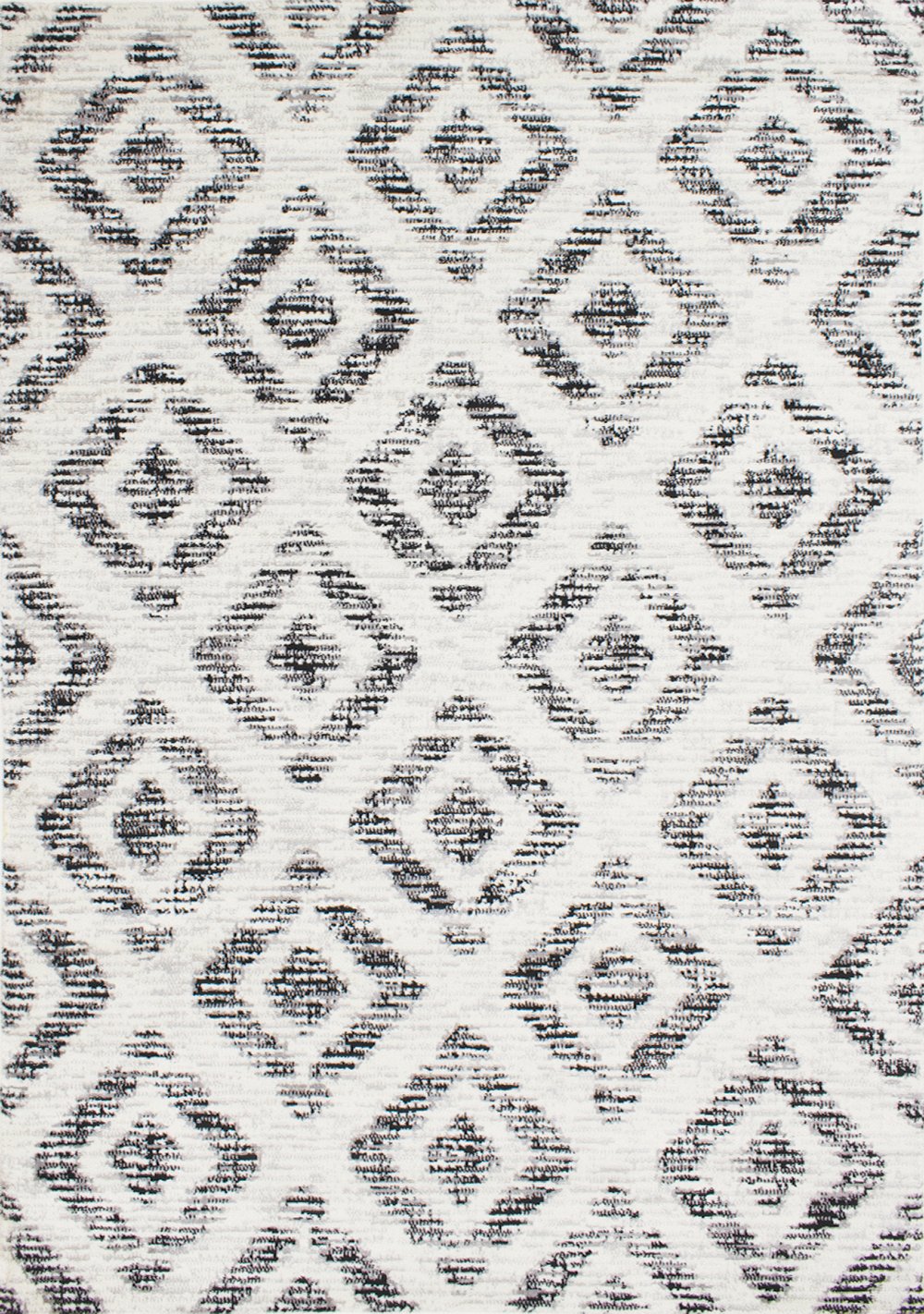 Merit Grey 5 x 8 Diamond Pattern Area Rug