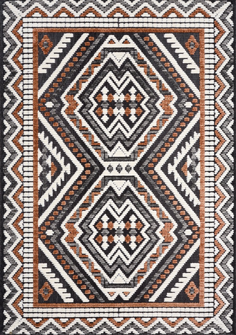 112934994 Lawson Gray & Orange Southwest 5 x 8 Area Rug sku 112934994