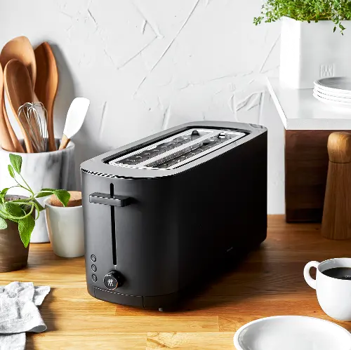KitchenAid 4-Slice Matte Black Long Slot Toaster with High-Lift