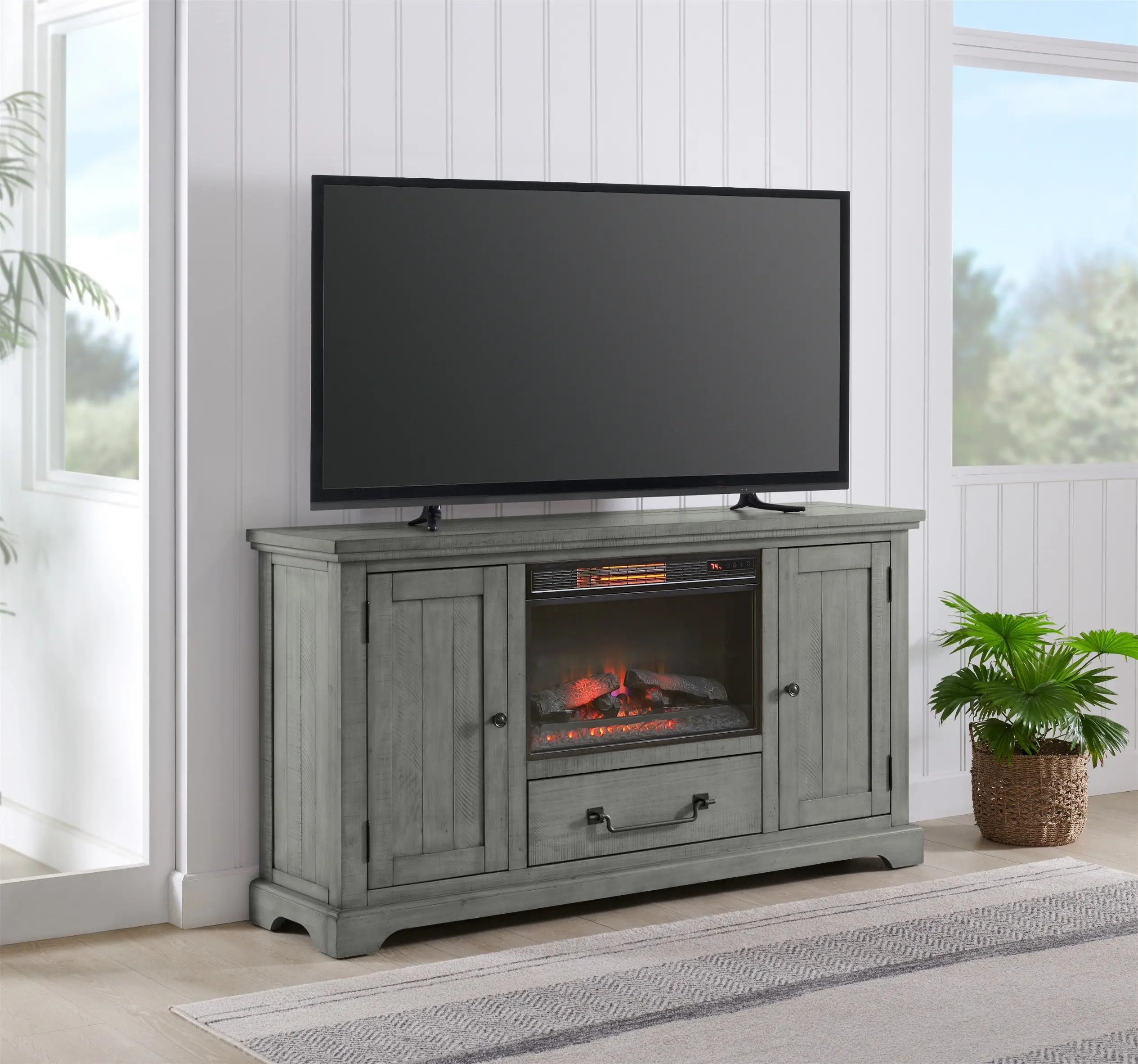 Rc willey fireplace 2024 tv stand