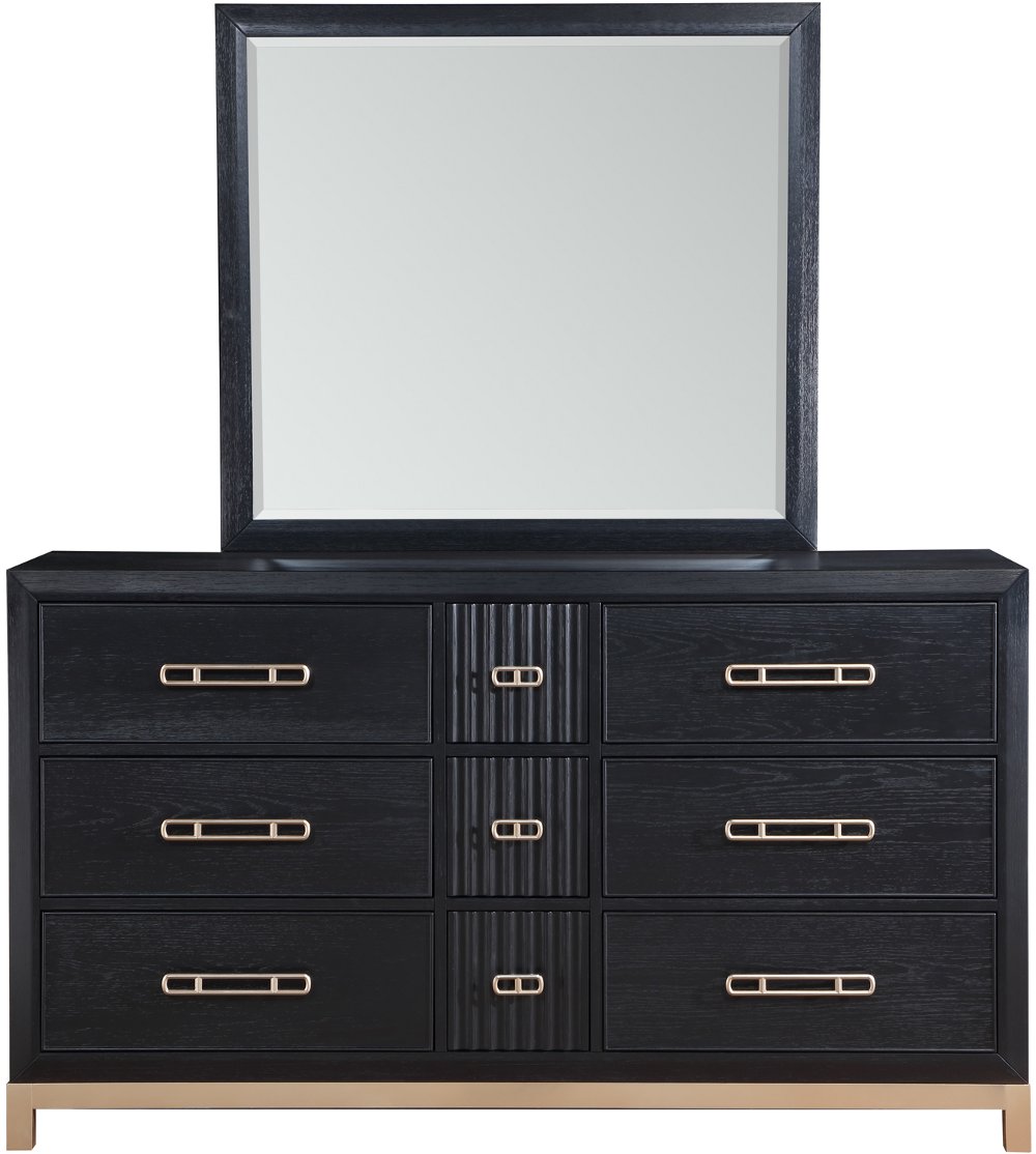Charlotte Black and Gold Dresser