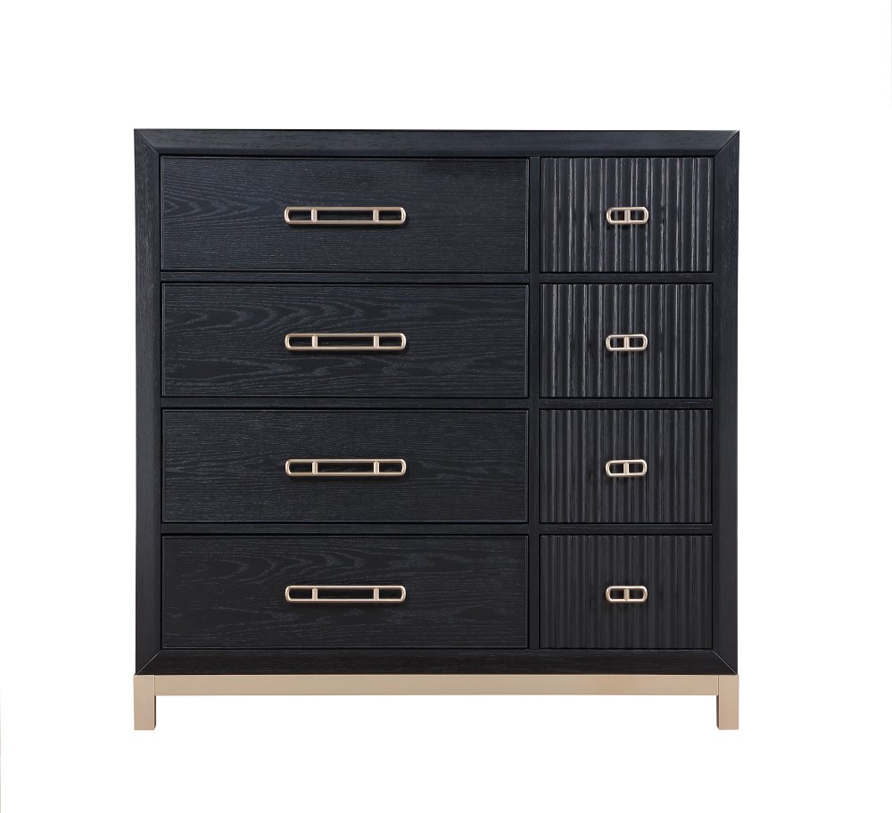 Charlotte Black and Gold Chest of Drawers