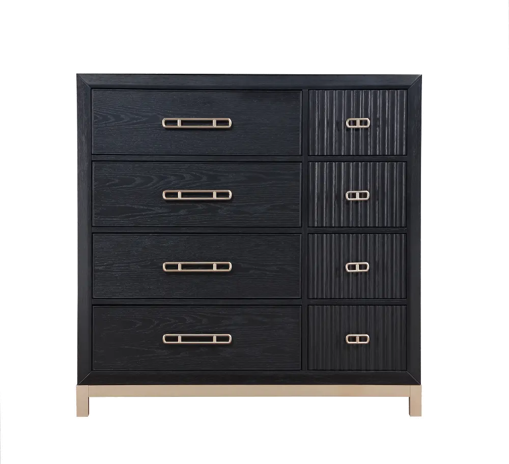 Charlotte Black and Gold Chest of Drawers-1