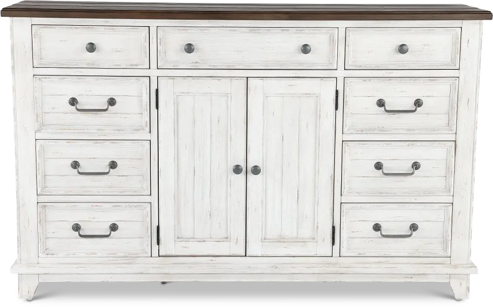 River Place White and Brown Dresser-1