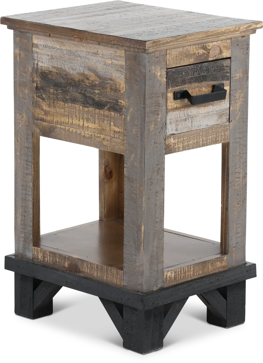Loft Brown Chairside Table-1