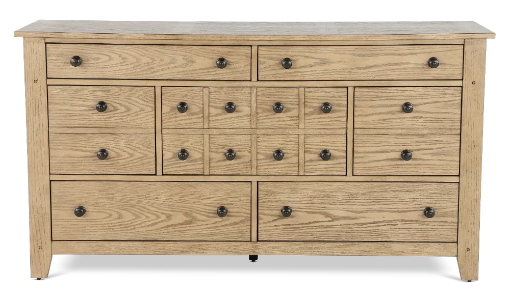 175S-BR31 Grandpa's Cabin Light Brown Dresser-1