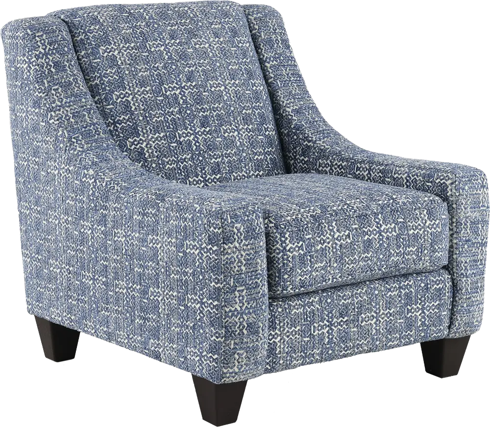 Modern Farmhouse Denim Blue Accent Chair-1