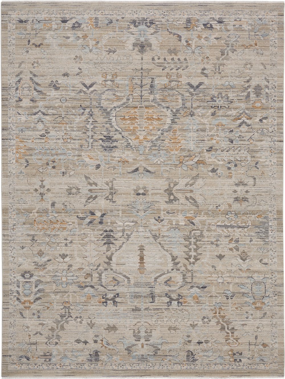 Lynx 8 x 10 Boho Ivory Taupe Area Rug