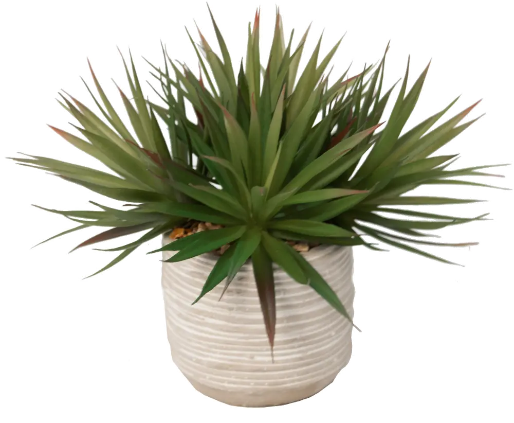 Faux Spikey Succulent in Stone Pot-1
