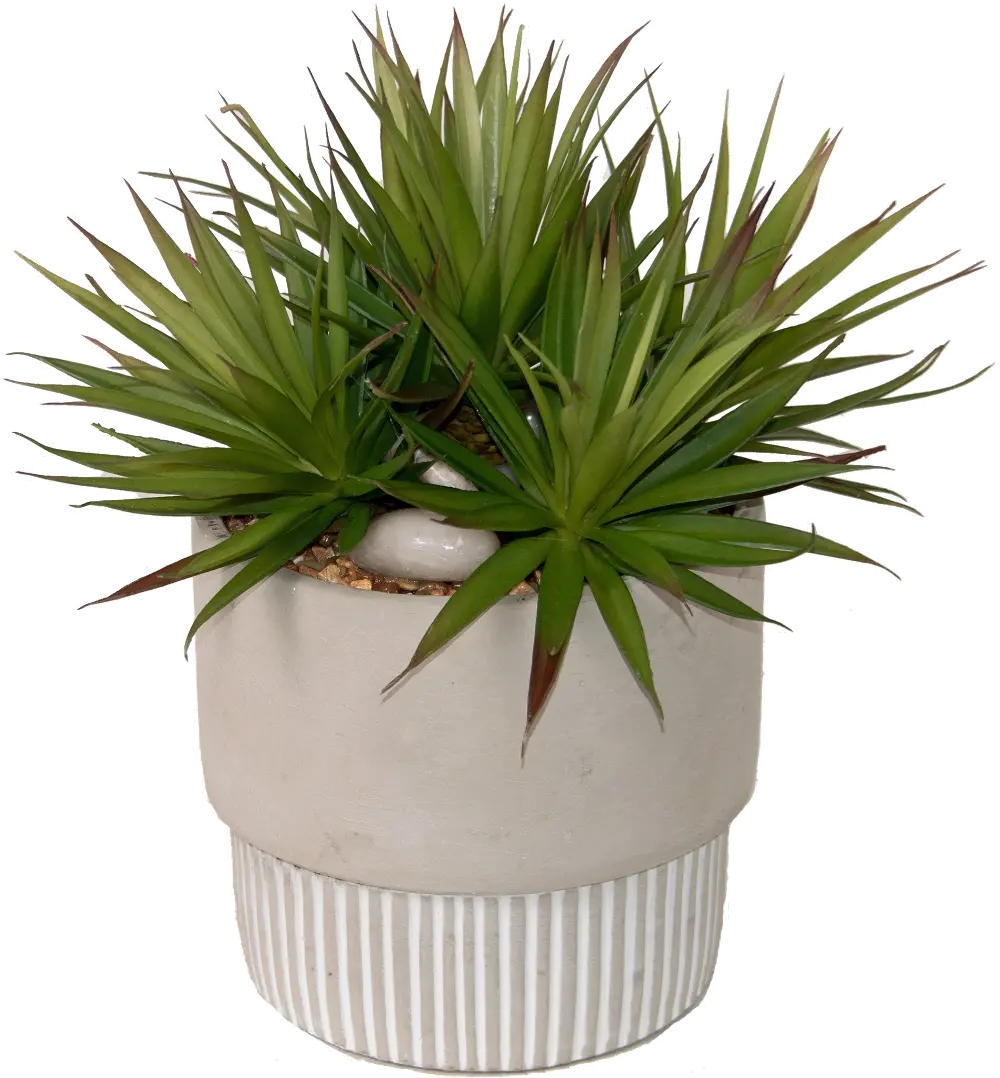 Faux Spikey Succulent in Stone Pot-1