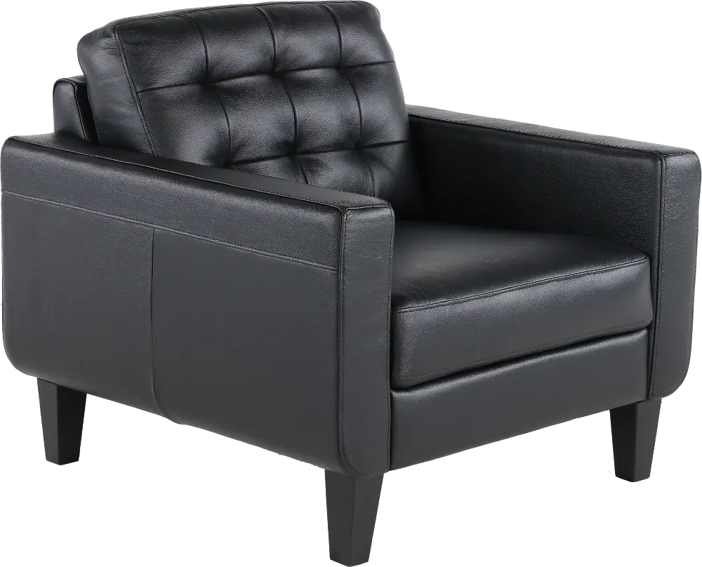 Cameron Black Leather Chair-1