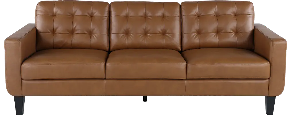 Cameron Brown Leather Sofa-1