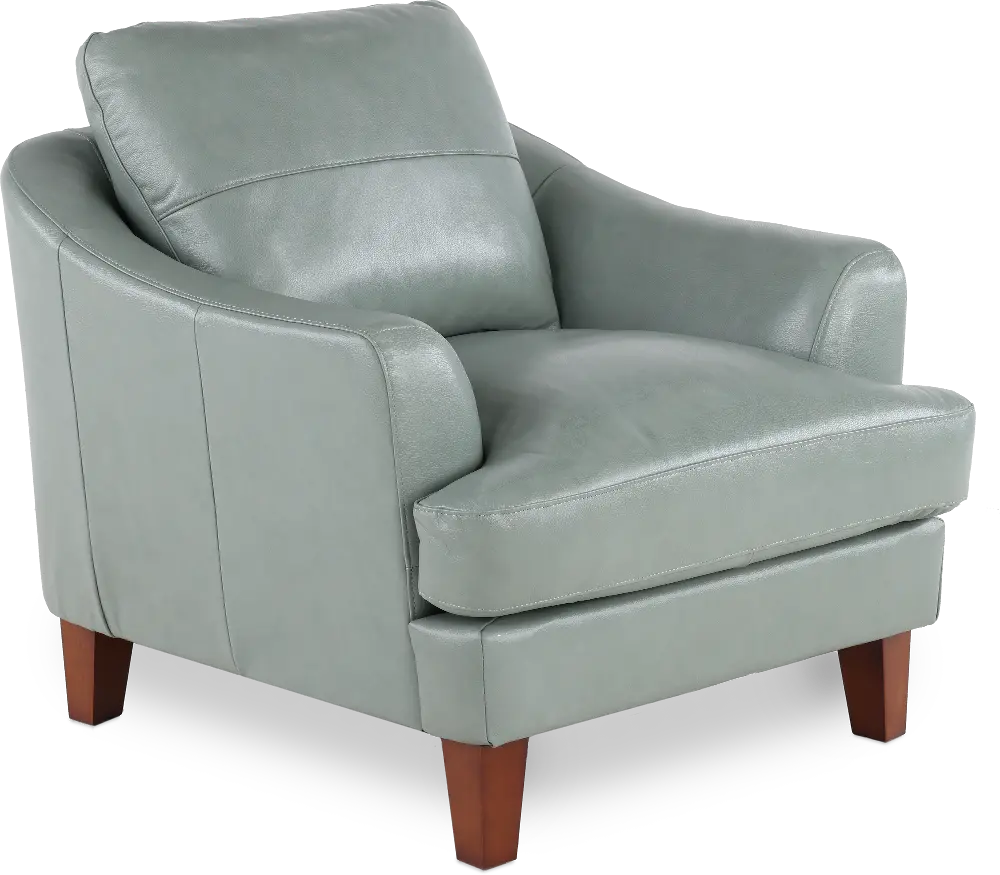 Palmer Ice Blue Leather Chair-1