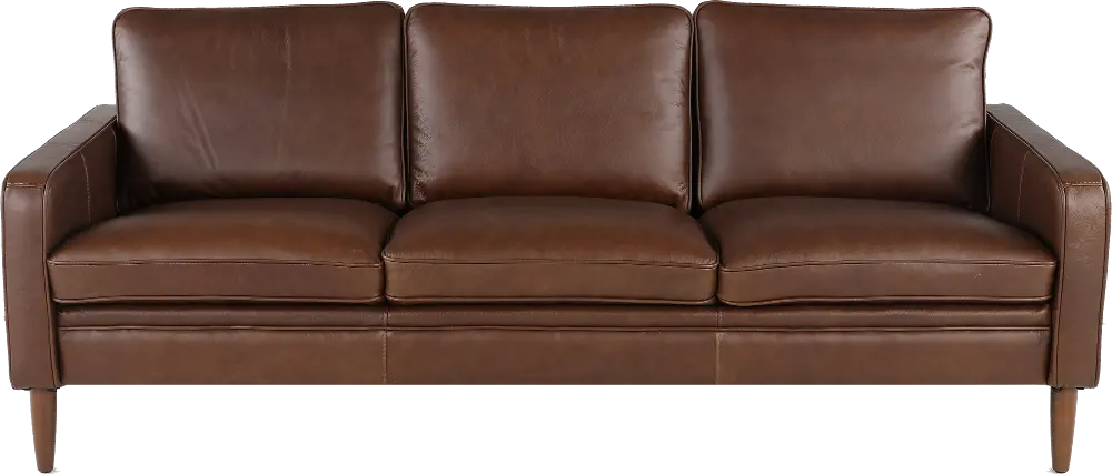 Volcano Brown Leather Sofa-1