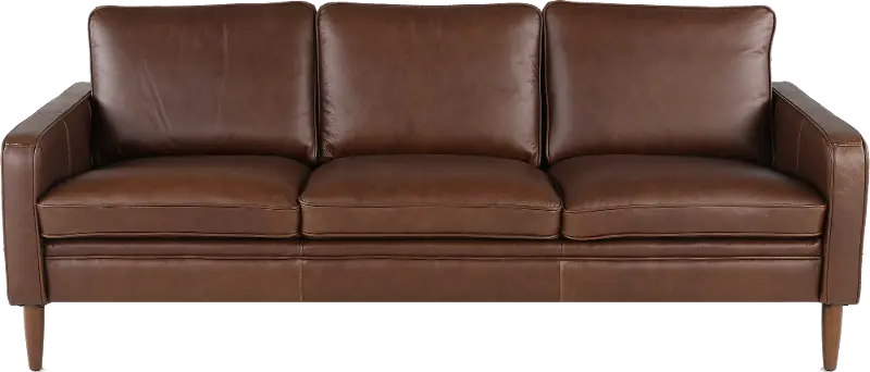 Volcano Brown Leather Sofa | RC Willey
