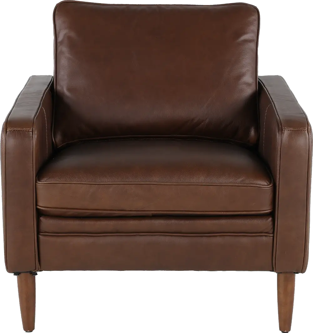 Volcano Brown Leather Chair-1