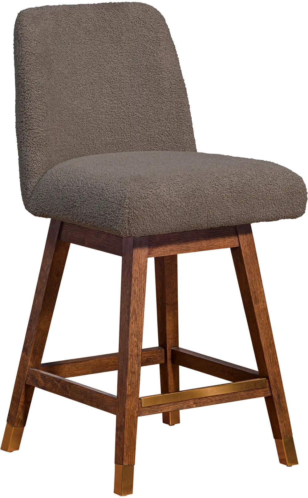 LCAABABRNTP26 Amelia Taupe Swivel Counter Height Stool-1