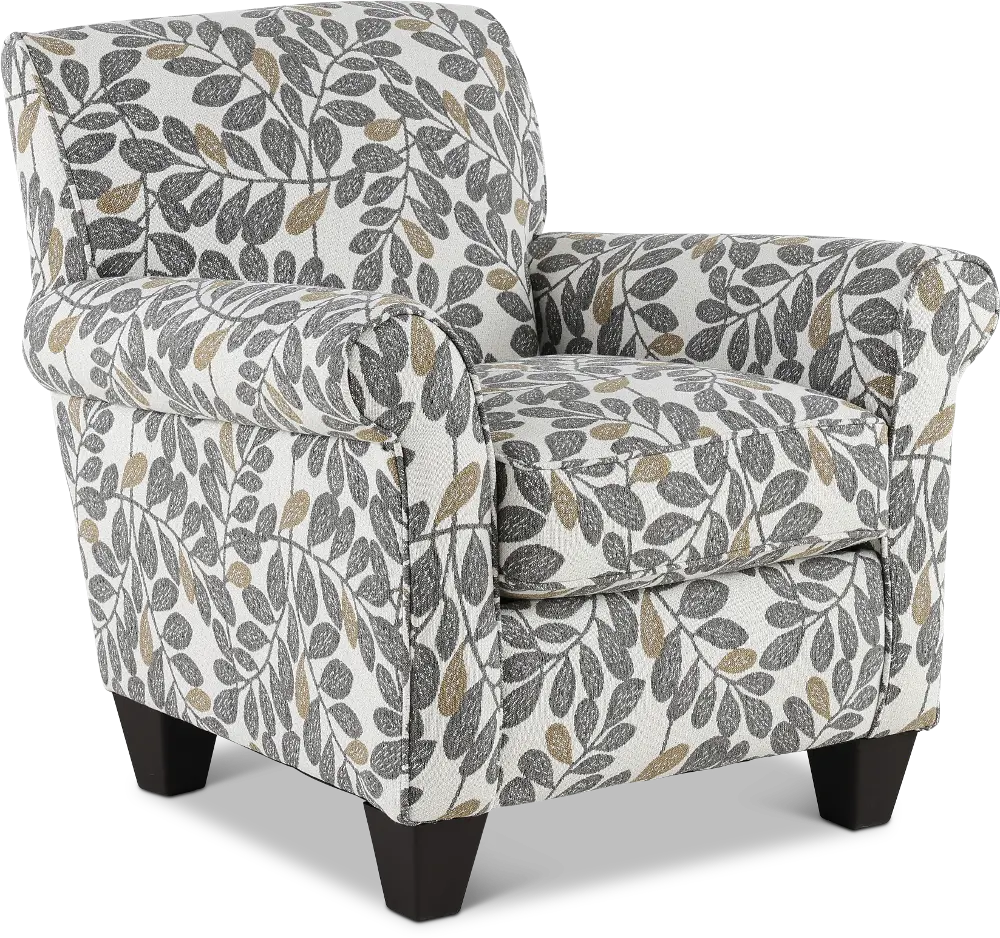 Simplicity Stone Gray Leaf Accent Chair-1