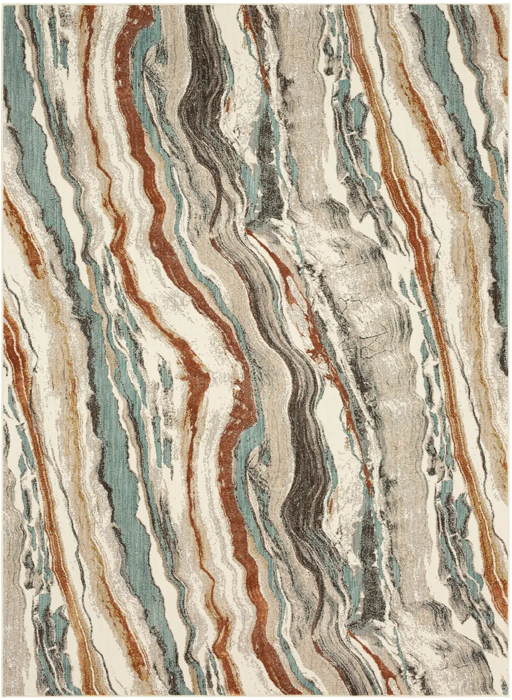 92554-70044 Soiree 5 x 8 Pearl River Alabaster Area Rug-1