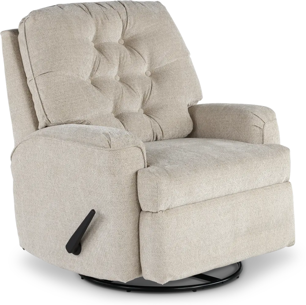 Cassidy Cream Swivel Glider Recliner-1