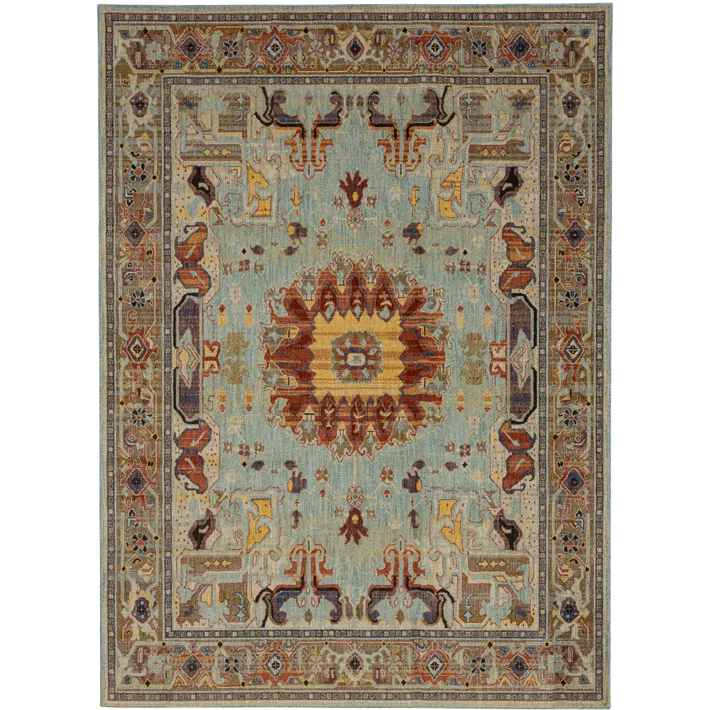 92617-50101 Pandora 5 x 8 Covetous Blue Area Rug-1