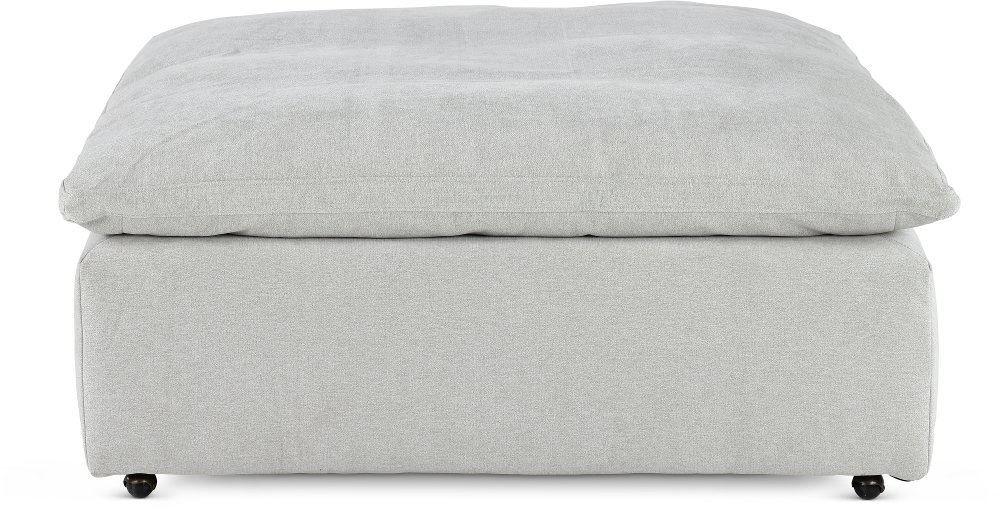 Stratus Cement White Cocktail Ottoman