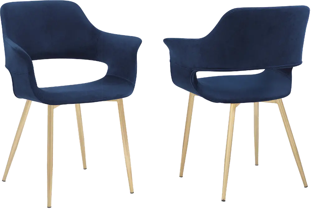 LCGICHBLUE Gigi Blue Dining Room Arm Chair (Set of 2)-1