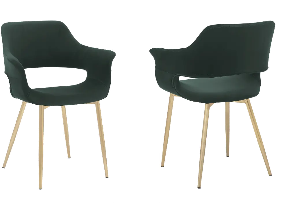 LCGICHGREEN Gigi Green Dining Room Arm Chair (Set of 2)-1