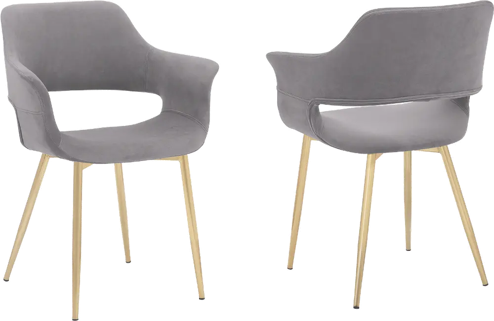 LCGICHGREY Gigi Gray Dining Room Arm Chair (Set of 2)-1