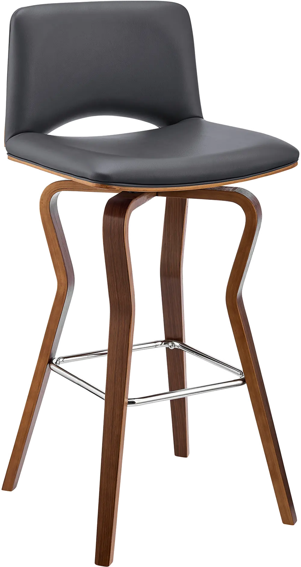 LCGYBAWAGR26 Gerty Gray and Walnut Counter Height Stool-1