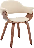 Adalyn Cream and Walnut Dining Room Chair