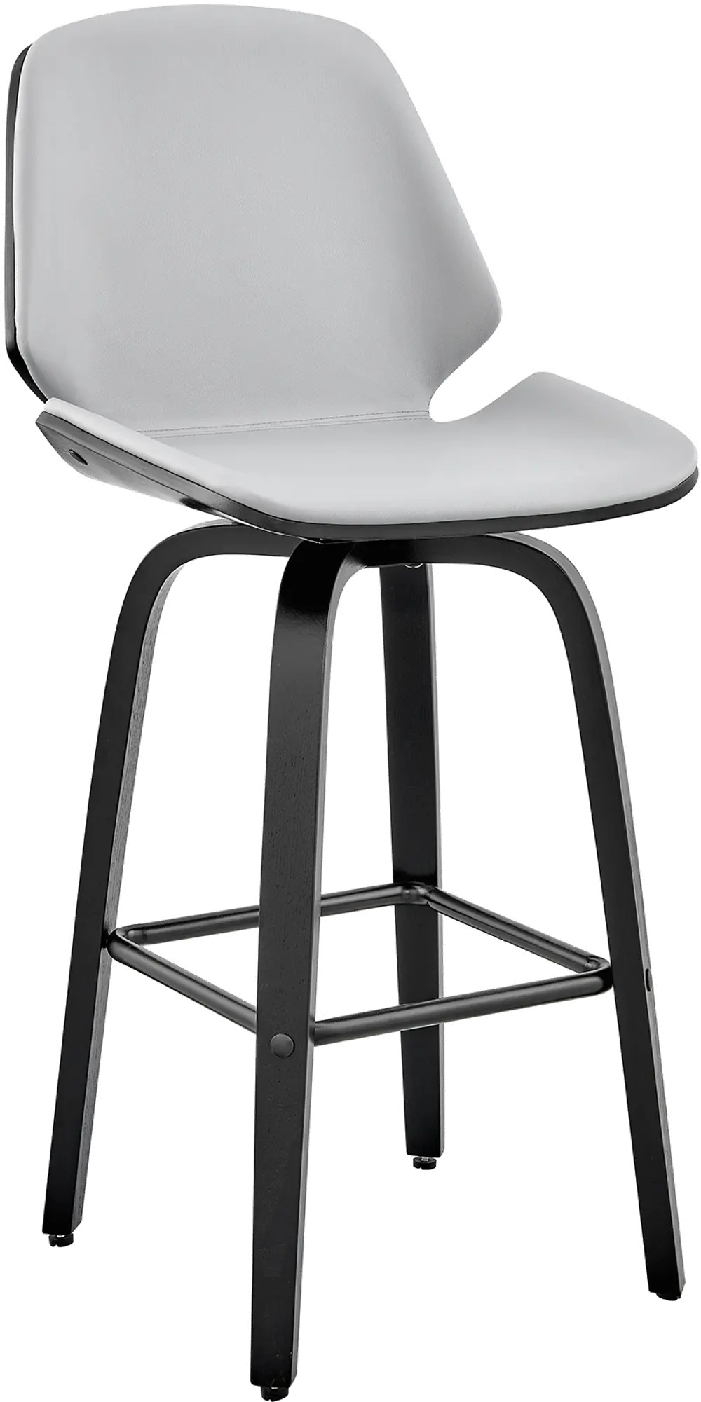 LCAABABLGR26 Arabela Gray and Black Swivel Counter Height Stool-1