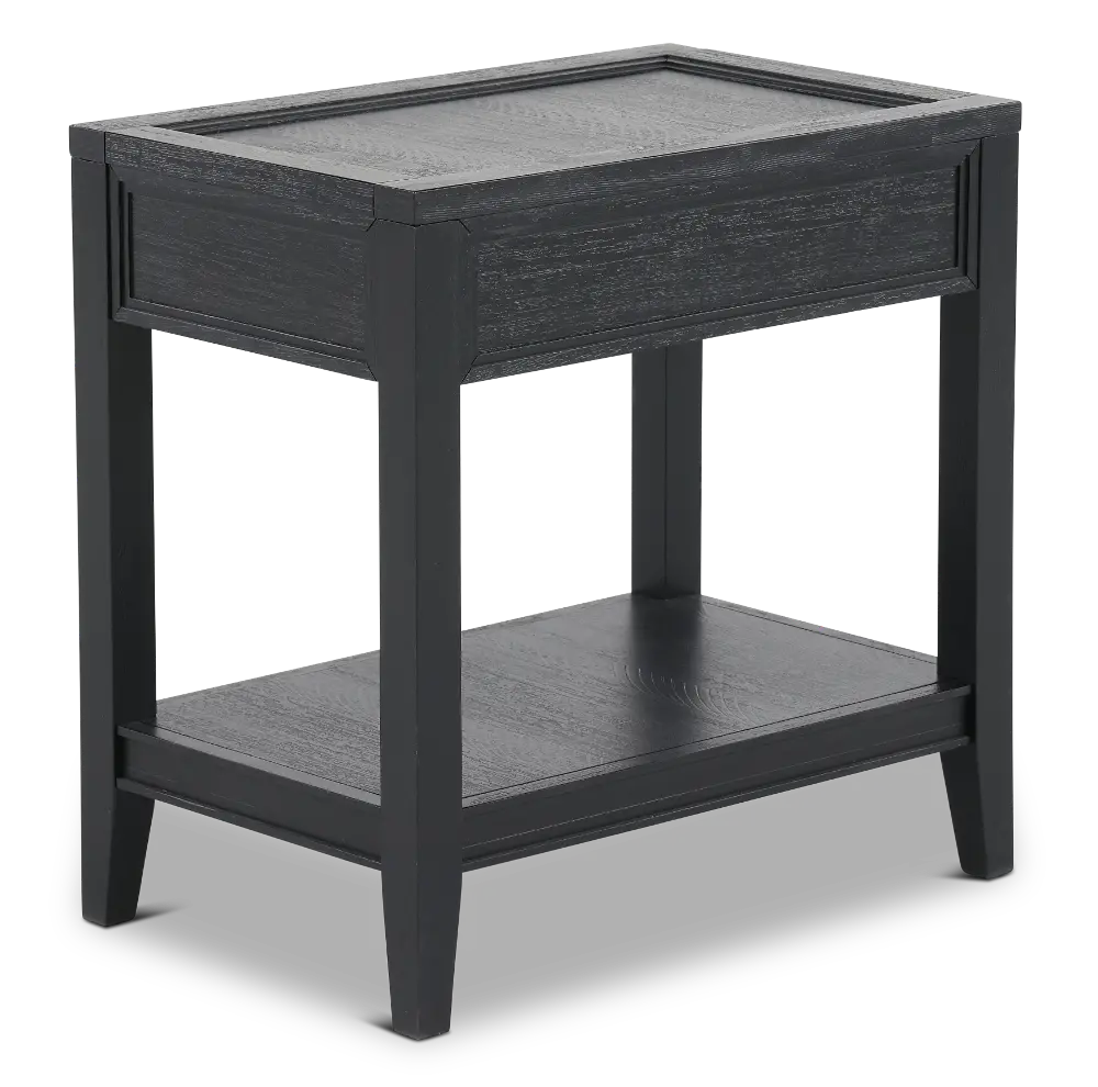 Callahan Black Chairside Table-1
